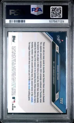 2024 Topps NOW #722 SHOHEI OHTANI - 1st 50/50 Player - PSA 10 GEM - LA Dodgers! - Image 2