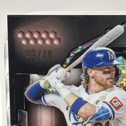 2026 Topps Chrome Black Bobby Witt Jr Red Mini diamond refractor 06/10 SP Royals - Image 2