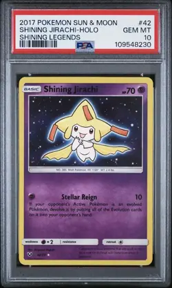 Shining Jirachi Holo Rare Card 42/73 PSA 10 - Image 1