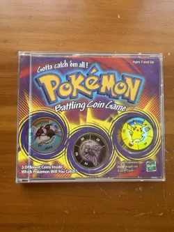 Hasbro Pokemon Battling Coin Game 3 Hologram Coins Pikachu 1999 MPN 41409 - Image 1