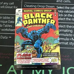 King T'Challa (Borderless Comic) (0399) Marvel Super Heroes Foil MTG NM - Image 4