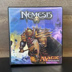 NEMESIS 2.5INCH MAGIC THE GATHERING VINTAGE BINDER W/ TOPDECK MAGAZINE & PAGES - Image 1