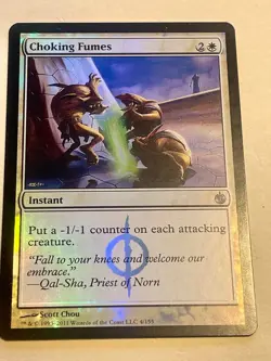 Choking Fumes FOIL Mirrodin Besieged NM White Uncommon MAGIC MTG CARD - Image 1