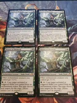 WEAVER OF HARMONY X4 Kamigawa: Neon Dynasty NEO Magic MTG MINT CARD - Image 1