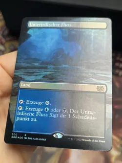 GERMAN Borderless Foil • Underground River • Brother’s War • Clean • Mtg (2016) - Image 4
