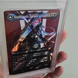 MTG Final Fantasy Sephiroth, Fabled SOLDIER #0527 PSA 9 Borderless Surge Foil EN - Image 3