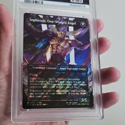 MTG Final Fantasy Sephiroth, Fabled SOLDIER #0527 PSA 9 Borderless Surge Foil EN - Image 4
