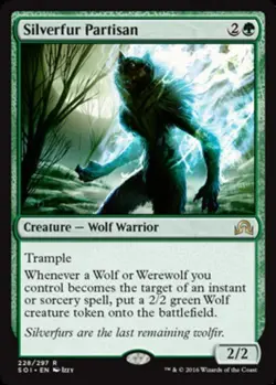 1x Silverfur Partisan MTG - Shadows Over Innistrad - Moderate Play - Image 1
