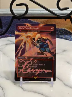 MTG Vivi's Thunder Magic Lightning Bolt (Foil) Secret Lair Foil ARTIST SIGNED LP - Image 1