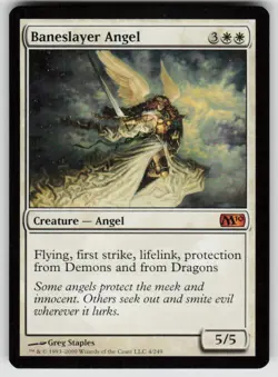 Baneslayer Angel 4 Mythic Magic 2010 (M10) Magic: The Gathering Near Mint - Image 1