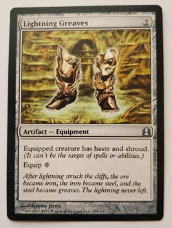 1x Lightning Greaves Commander 2011 MTG Magic the Gathering LP - Image 1