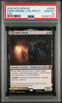 2025 MTG MARVEL'S SPIDER-MAN FOIL EDDIE BROCK/VENOM, LETHAL PROTECTOR PSA 10 - Image 1