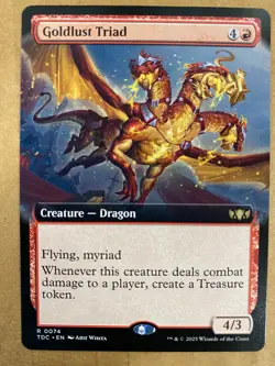 MTG 1x EXTENDED ART Goldlust Triad 74 Tarkir: Dragonstorm Magic Gathering x1 NM - Image 1