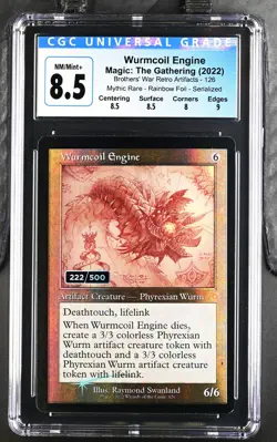 WURMCOIL ENGINE (Serialized) The Brothers' War Foil Mythic CGC 8.5 MTG [NOS] - Image 1