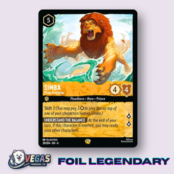 Simba Pride Protector 20/204 Cold Foil Legendary Azurite Sea LP Disney Lorcana - Image 1