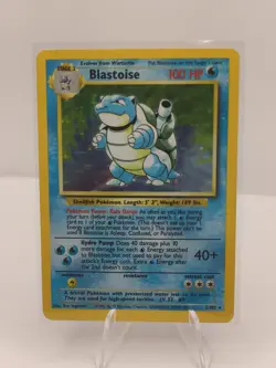 Pokemon TCG Blastoise Base Set Holo Card 2/102 Unlimited LP/MP+ - Image 1