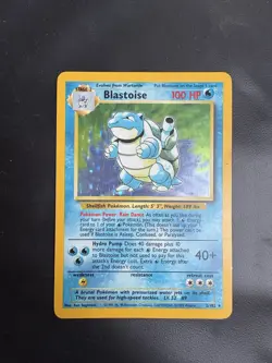 Pokemon TCG Blastoise Holo Rare Card Base Set 2/102 - Image 1