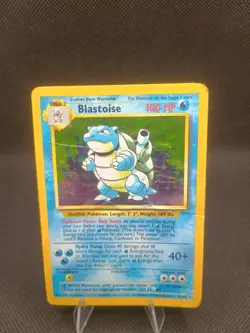 Pokemon TCG Blastoise Holo Rare Card Base Set 2/102 Vintage HP PSA 1 Potential - Image 1
