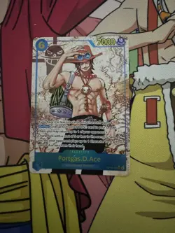 One Piece TCG Portgas D. Ace OP13-119 Alt Art SEC “Carrying On His Will” NM Foil - Image 1