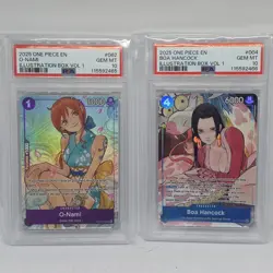 PSA 10 Boa Hancock & O-Nami One Piece Illustration Box Vol. 1 Promos Sequential - Image 1