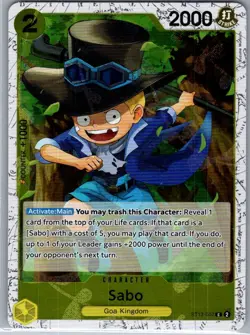 Sabo - (Pirate Foil) ST13-007 English PRB02 - One Piece Card - NM - Image 1