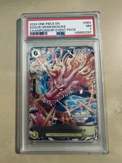 2024 ONE PIECE CHAMPIONSHIP 2024 EVENT PACK #064 KOZUKI MOMONOSUKE PSA 7 - Image 1