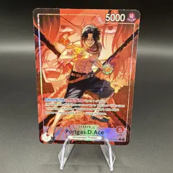 Portgas D Ace Alt Art Leader OP16-001 Time of Battle ENGLISH ONE PIECE RARE - Image 1