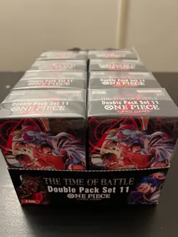 Bandai One Piece Card Game Time of Battle Double Pack Set 11 English (Lot of 8) - Image 2