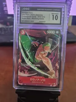 ONE PIECE JAPANESE #ST01-013 ROROMOA ZORO CGC 10 GEM MINT 2023 - Image 1