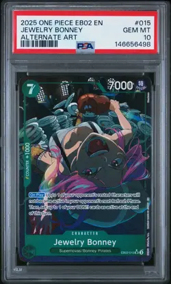 2025 ONE PIECE EB02-EXTRA BOOSTER -ANIME 25TH COLLECTION- JEWELRY BONNEY PSA 10 - Image 1
