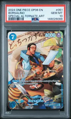 2024 ONE PIECE OP06-WINGS OF THE CAPTAIN SPECIAL ALTERNATE ART BORSALINO PSA 10 - Image 1