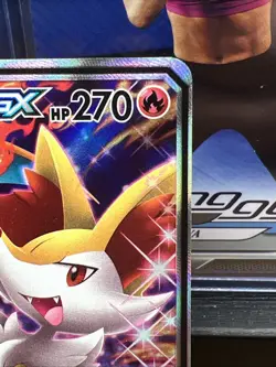 Charizard & Braixen GX SM230 Black Star Promo Holo Card Pokemon (Dented) - Image 4