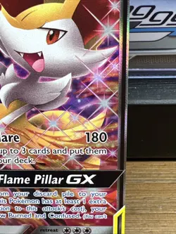 Charizard & Braixen GX SM230 Black Star Promo Holo Card Pokemon (Dented) - Image 5