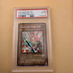 Yugioh! 2003 Injection Fairy Lily LOD-100 Foil Legacy of Darkness PSA 6 - Image 1