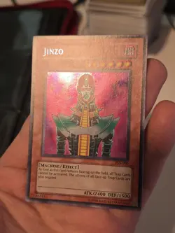 Yu-Gi-Oh JINZO PSV-000 Secret Rare LP+ Clean Played Copy - Image 2