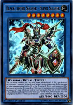 BLACK LUSTER SOLDIER - SUPER SOLDIER DOCS-EN042 YU-GI-OH 1ST EDITION - Image 1