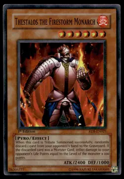 Yu-Gi-Oh TCG Rise of Destiny #RDS-EN021 Thestalos Firestorm Monarch SR,1st Ed. - Image 1