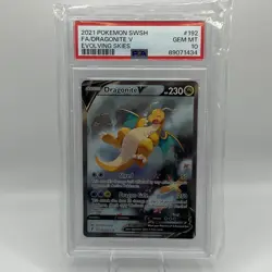 Dragonite V 192/203 Alt Art Evolving Skies Pokemon Card - PSA 10 Gem Mint - Image 1