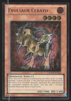 Yu-Gi-Oh TCG Phantom Shockwave # PHSW-EN020 Evolsaur Cerato (UTR) - Image 1