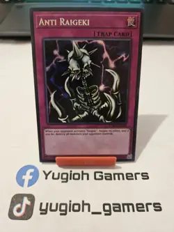 Yu-Gi-Oh Anti Raigeki LCKC Unlimited Secret Rare Light Played - Image 1