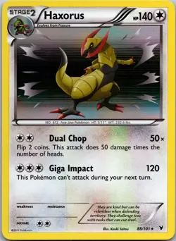 Haxorus Holo Holo Rare Noble Victories 88/101 NM - Image 1