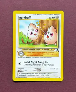 Pokemon 2001 Black Star Promo #36 Igglybuff, Wizards of the Coast Vintage Eng NM - Image 1