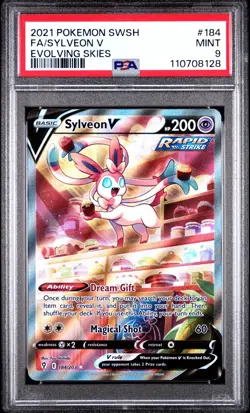 Pokemon SWSH Evolving Skies 2021 Sylveon v Full Art Alt Art PSA 9 - Image 1