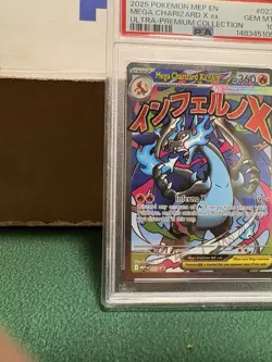 Pokemon TCG: 2025 MEP EN-ME UPC BLACK STAR PROMO #023 MEGA CHARIZARD X ex PSA 10 - Image 5