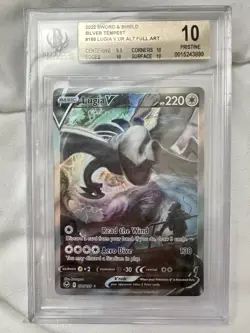 Pokemon Lugia V Alt Art Silver Tempest 186/195 BGS 10 Pristine - Image 1