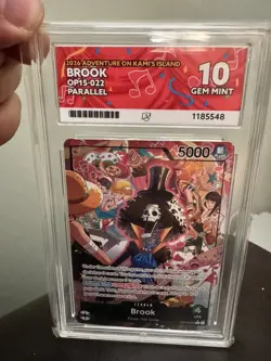 One Piece CCG Brook OP15-022 Alt Art Leader - English - ACE 10 - Image 1