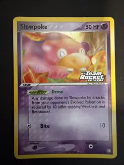 Slowpoke 76/109 Reverse Holo Stamped EX Team Rocket Returns MP (HOLO SWIRL) - Image 1