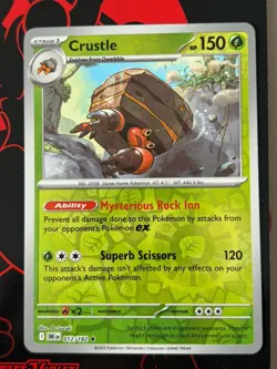 Crustle 012/182 Destined Rivals rare & reverse Holo Pokemon TCG - Image 3
