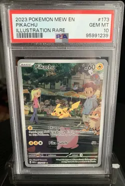 Pokemon TCG 2023 Pikachu 173/165 Scarlet & Violet 151 Illus Rare Holo PSA 10 - Image 3