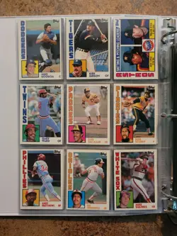 1984 Topps Bsball Cards, 1 Complete Set, 1 Incomplete Set, Shts/Binders, EX+-NM+ - Image 5